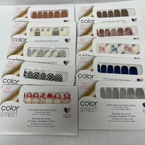 Color Street Nail Polish Strips Set (lot of 10)
